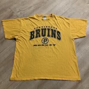 AHL Providence Bruins Hockey T-Shirt Men's XL Yellow Minor League Bimm Ridder